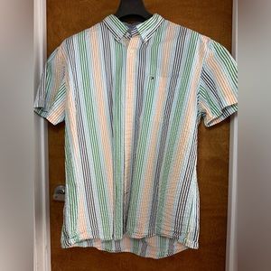 Tommy Hilfiger button up short sleeve with pastel pattern